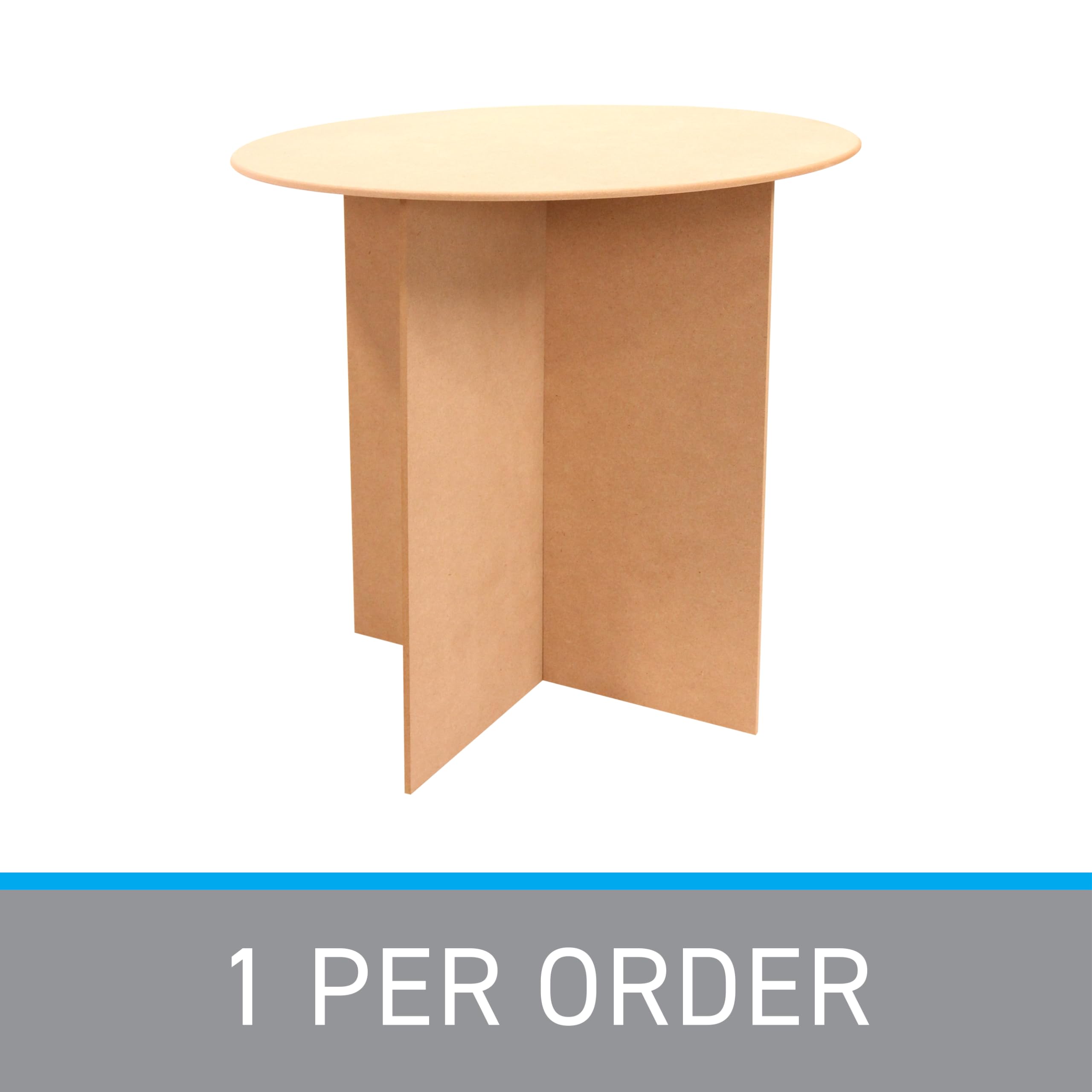 Sswbasics 30 Inch Round Wood Display Table - 250 Pound Weight Capacity - Medium Density Fiberboard - Compatible With Round Table