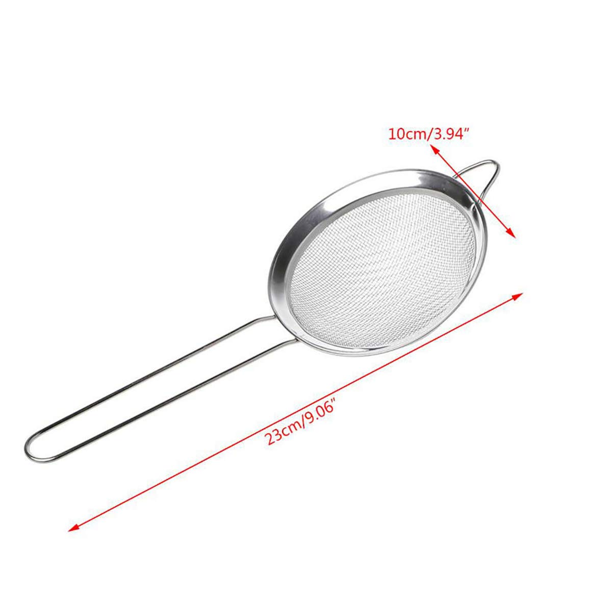 Strainers Fine Mesh Sieve Stainless Steel Flour Sifter Fine Mesh Strainer For Kitchen Hand-Held Oil Spoon Seives With Handle