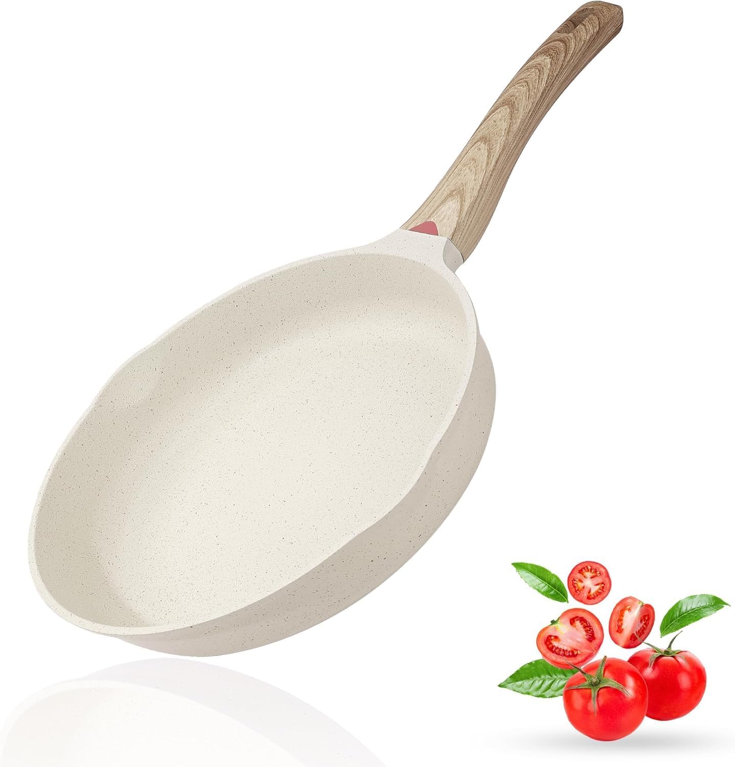 Dravizon Ceramic Fry Pan Non Stick, Omelette Pan, Induction & Gas Frypan, FishPan, Frying Pan Non Stick, Pfoa Free, Dishwasher 