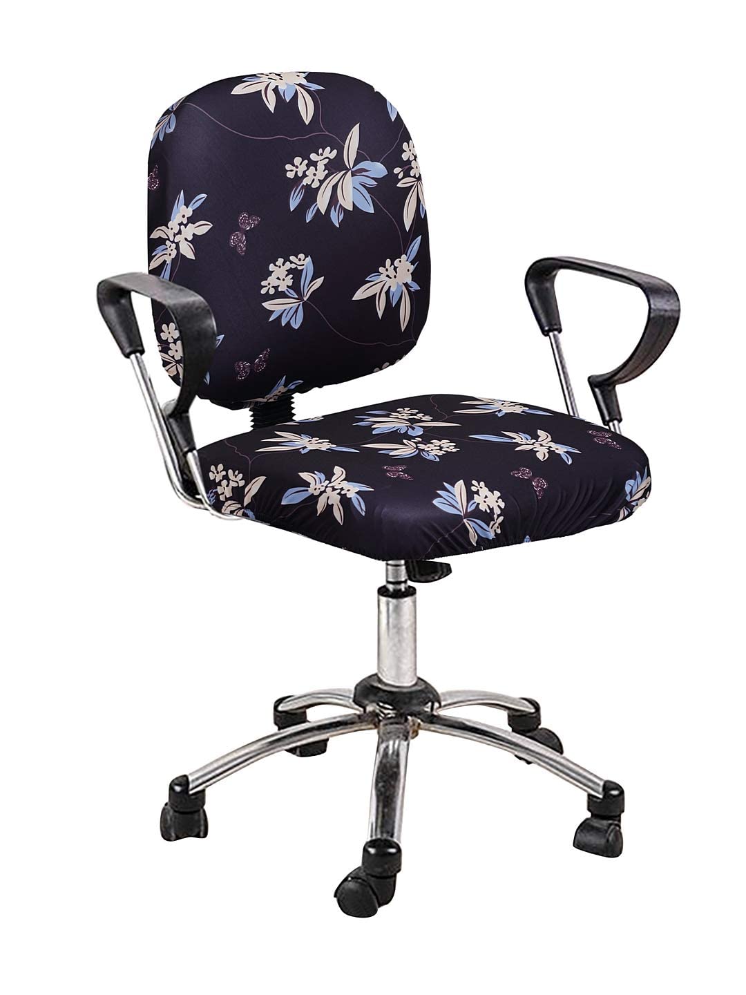 Cortina Stretchable Elastic Removable Washable Office Computer Rotating Chair Seat Cover(Without Headrest) (1)