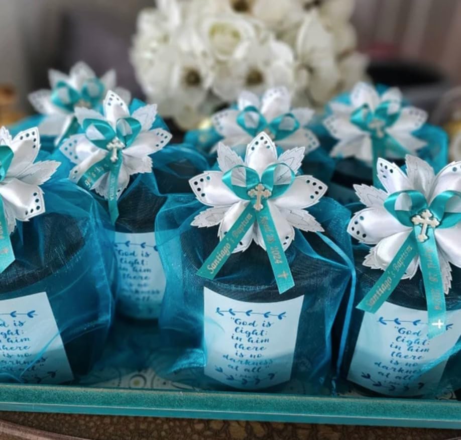 25 Personalized Ribbons Bows For Wedding Bridal Shower Favor Party Anniversary Baby Shower Gender Reveal Memorial Or Funeral (Ro