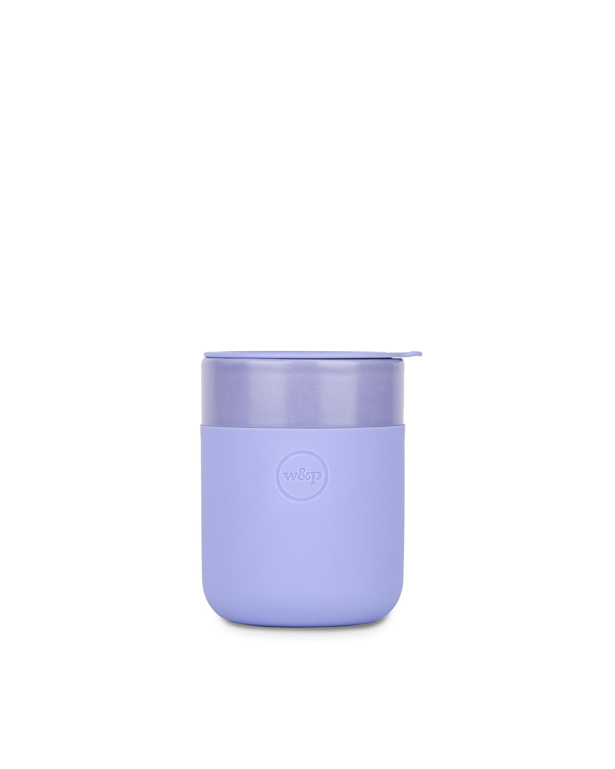W&P Porter Ceramic Mug W/Protective Silicone Sleeve, Lavender 12 Ounces | On-The-Go | Reusable Cup For Coffee Or Tea | Portable