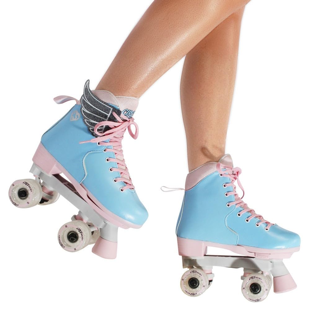 Circle Society Classic Adjustable Childrens Roller Skates, 3-7 Us Girls, Classic Cotton Candy