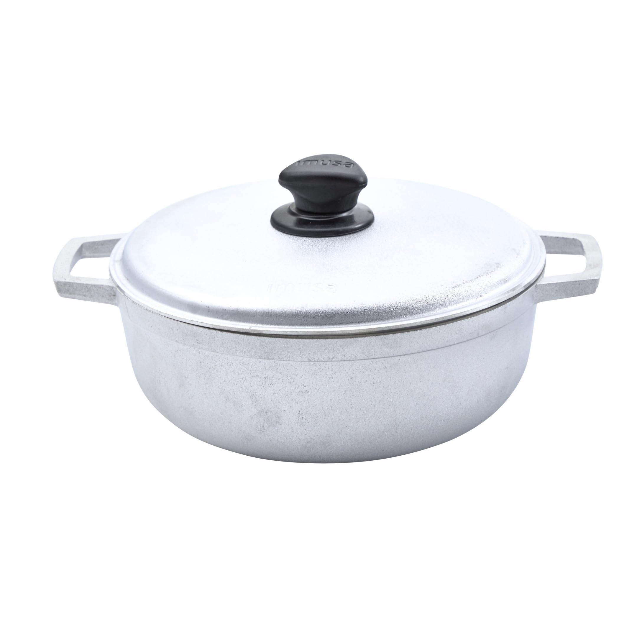 IMUSA Traditional Caldero made in Colombia with Lid, 4.8 Quart, Silver