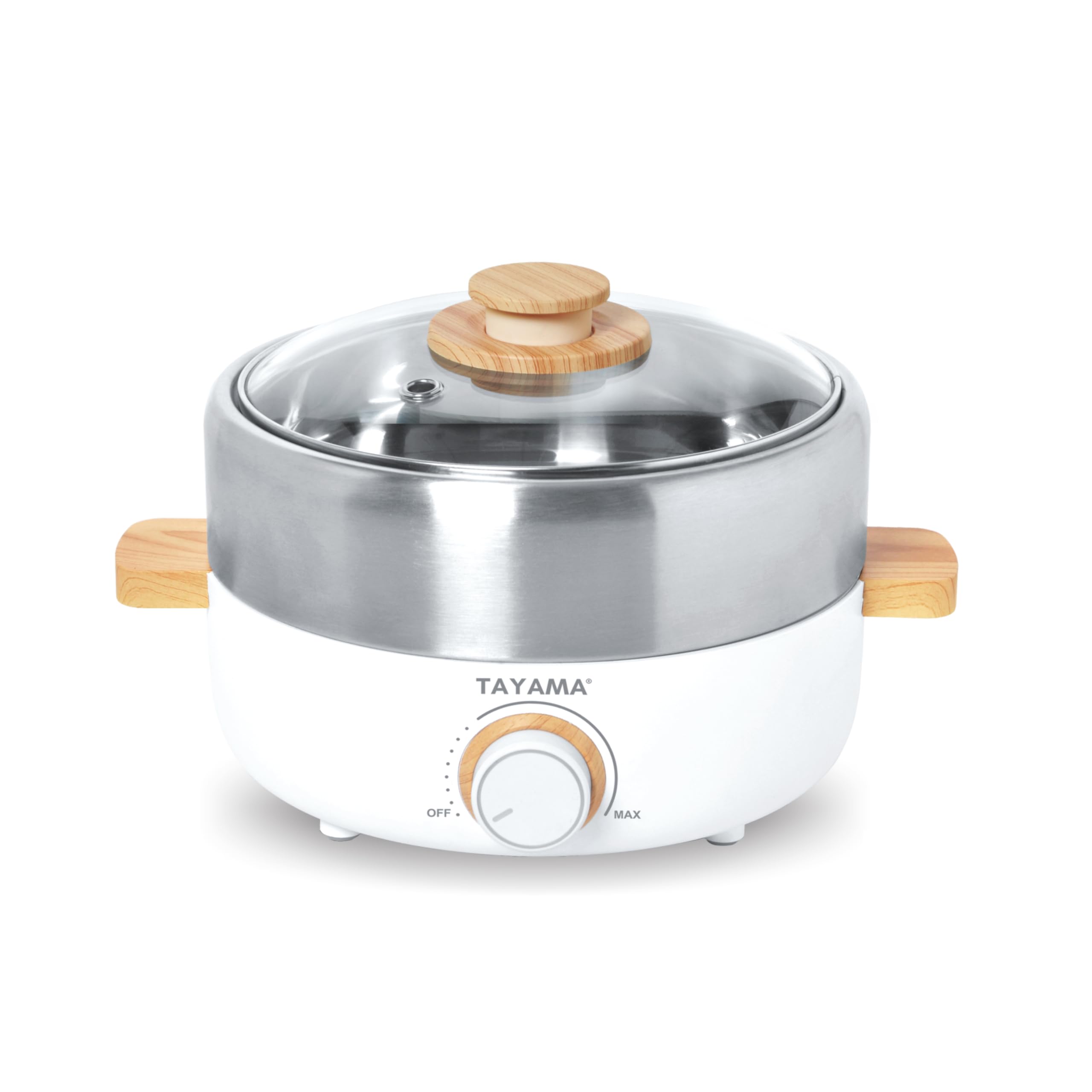 2.5 Qt White Electric Nonstick MultiCooker Hot Pot & Grill