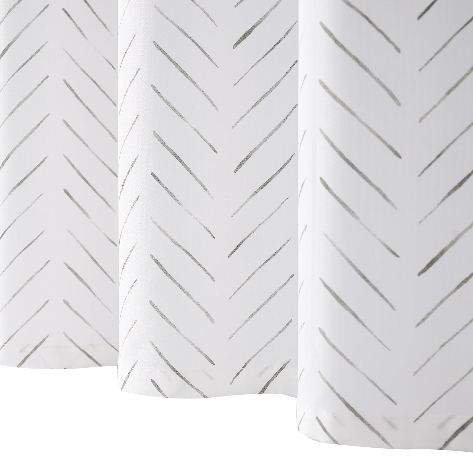 jinchan Grey and White Shower Curtain Herringbone Fabric Shower Curtain Zig Zag Inky Chevron Farmhouse Shower Curtain Gray Zigzag Modern Shower Curtain Bathroom Waterproof Hooks Included 70x72 inches