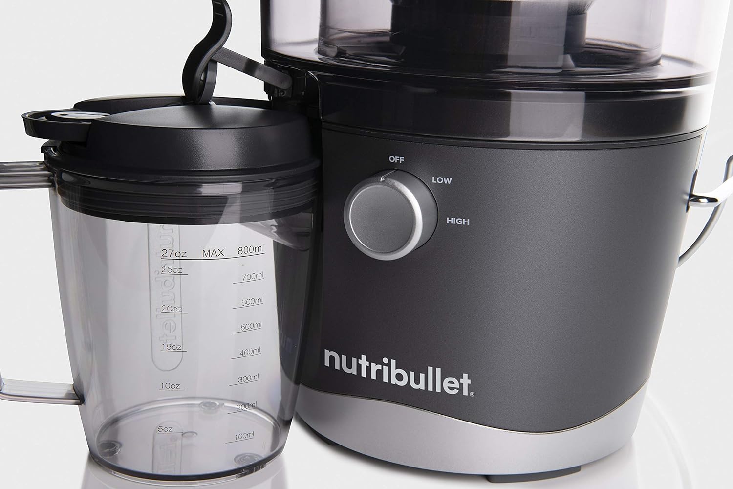 Nutribullet Juicer Centrifugal Juicer Machine For Fruit, Vegetables, And Food Prep, 27 Ounces/1.5 Liters, 800 Watts, Gray Nbj501