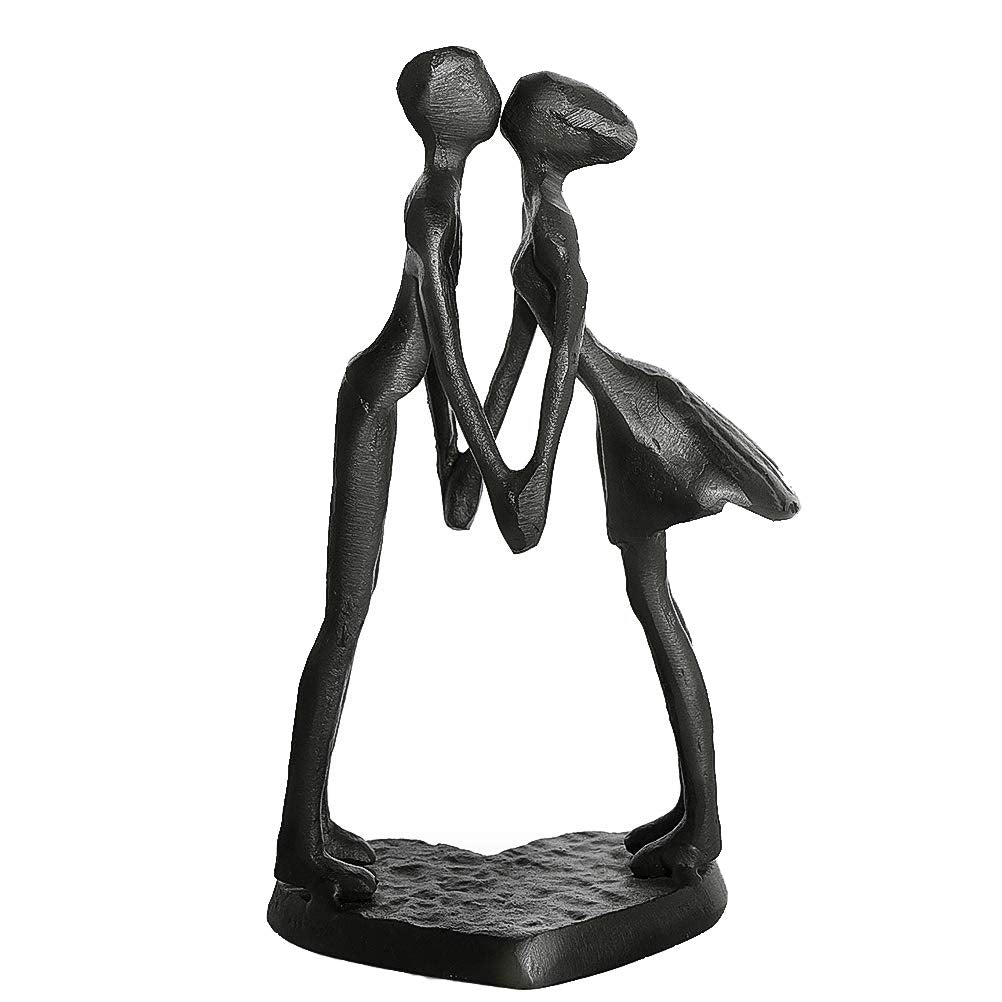 DreamsEden Iron Anniversary Couple Sculpture - Romantic Heart Statue for Home Decor, Gifts for Wife, Wedding Anniversary, Engage