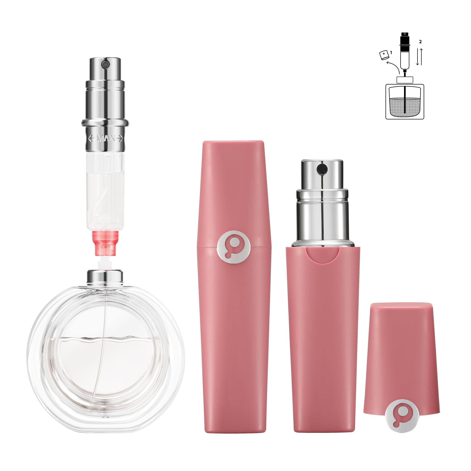Perfume Pod Atom Refillable Perfume Atomizer (Atom01, Pink)