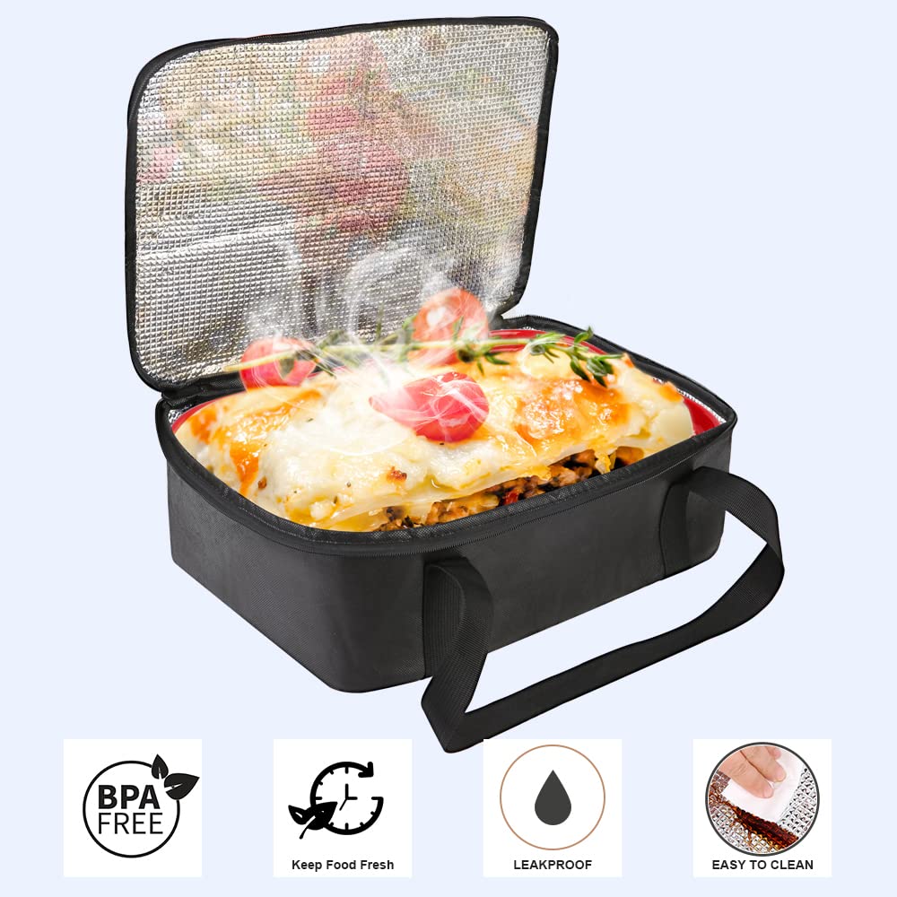 Bodaon Insulated Casserole Carrier Bag, Fits 9X13 And 11X15 Inch Baking Dish With Lid, Casserole Carriers For Hot Or Cold Food F