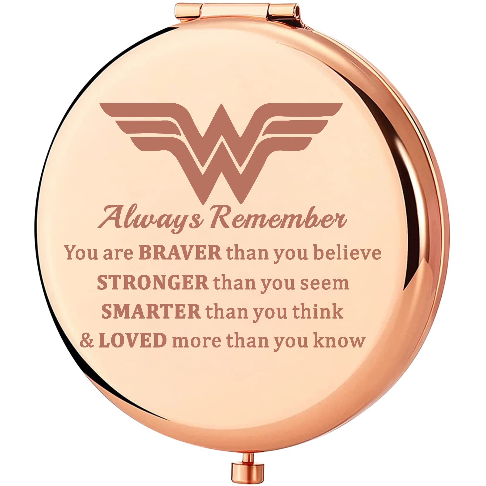 Keychin Heroine Pocket Mirror Diana Fans Gift You Are Braver Stronger Smarter Than You Think Heroine Compact Mirror For Women Gi