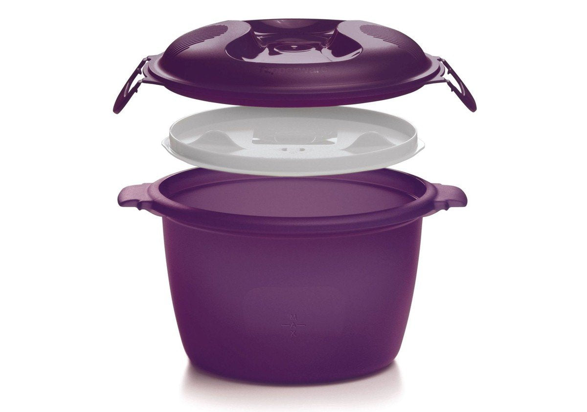 Tupperware Microwave Rice Cooker Purple Large 3L Or 12 Cup