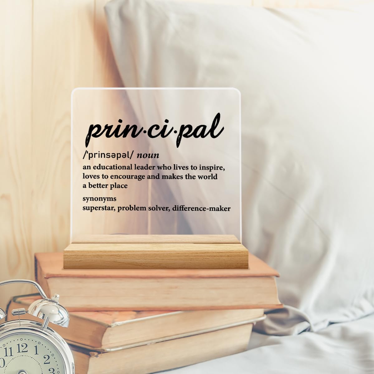 School Principal Appreciation Gifts for Men Women, Principal Definition Acrylic Desk Sign Decor