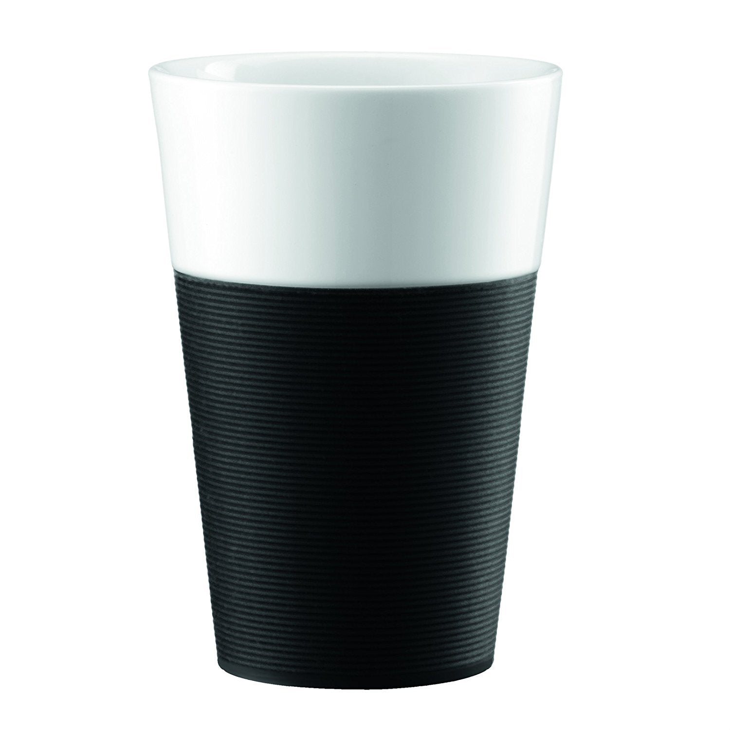 Bistro 11583-01 Bistro 2-Piece Mug With Silicone Sleeve 0.6L - Black/white