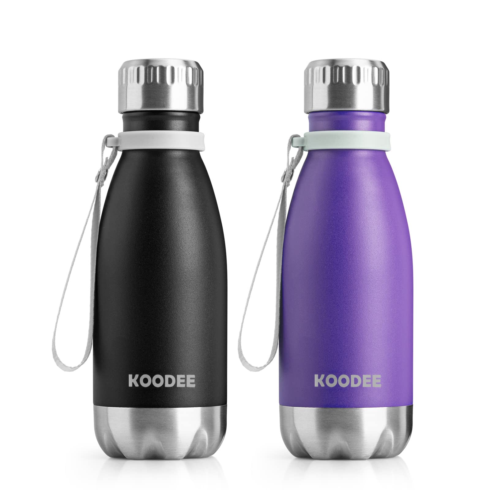 koodee Insulated Water Bottle9 oz Stainless Steel Double Wall Vacuum Flask Cola Shape Leak Proof Sports Water Bottle for Back t