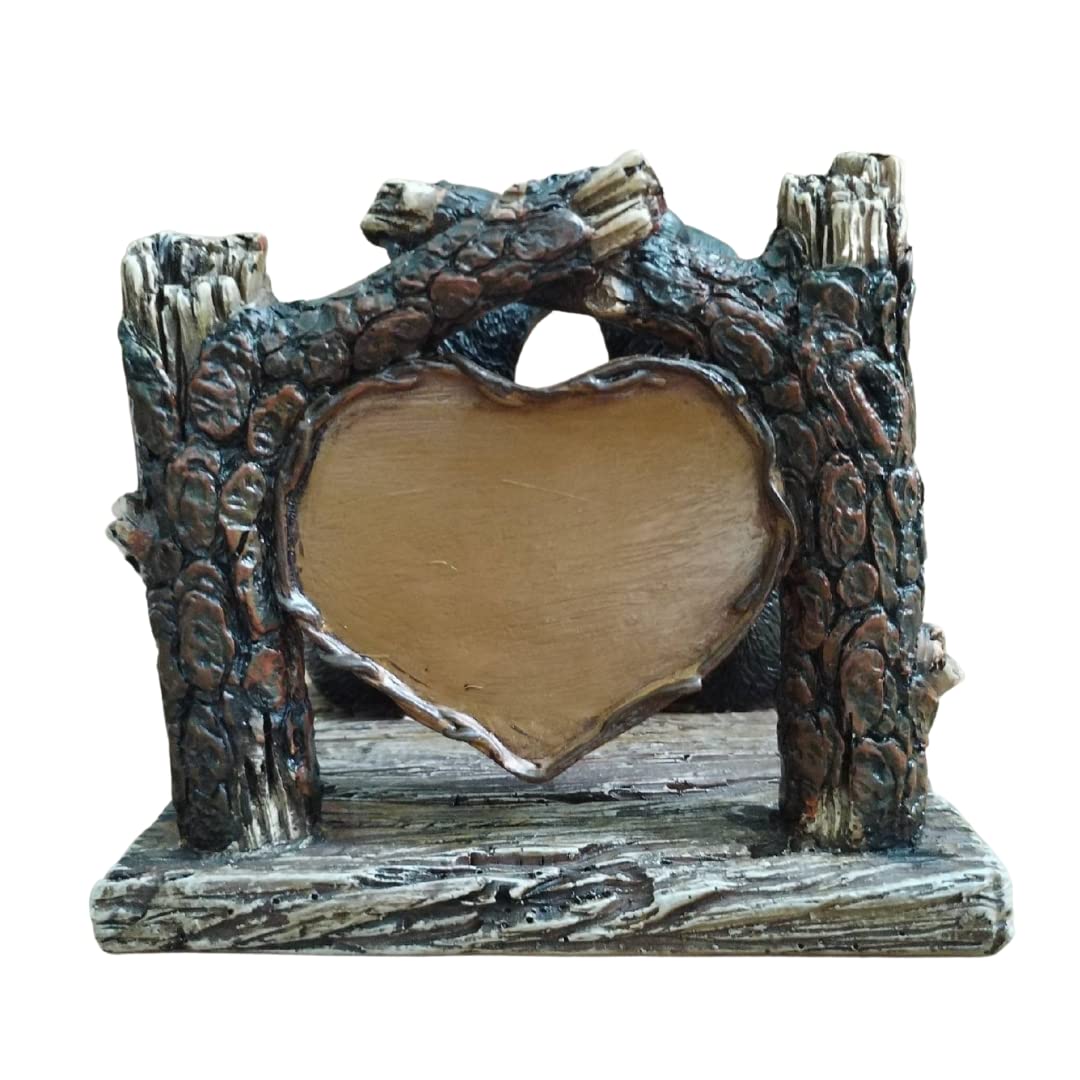 Comfy Hour Western Retro Collection Resin Craft Lover Bears Kissing Napkin Holder Black