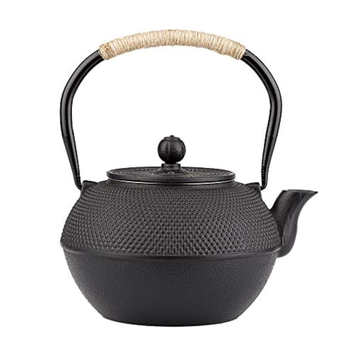 40.6Oz Cast Iron Teapot, Japanese Tetsubin Tea Kettle For Stovetop Safe, Black Cast Iron Tea Kettle With Tea Strainer For Loose