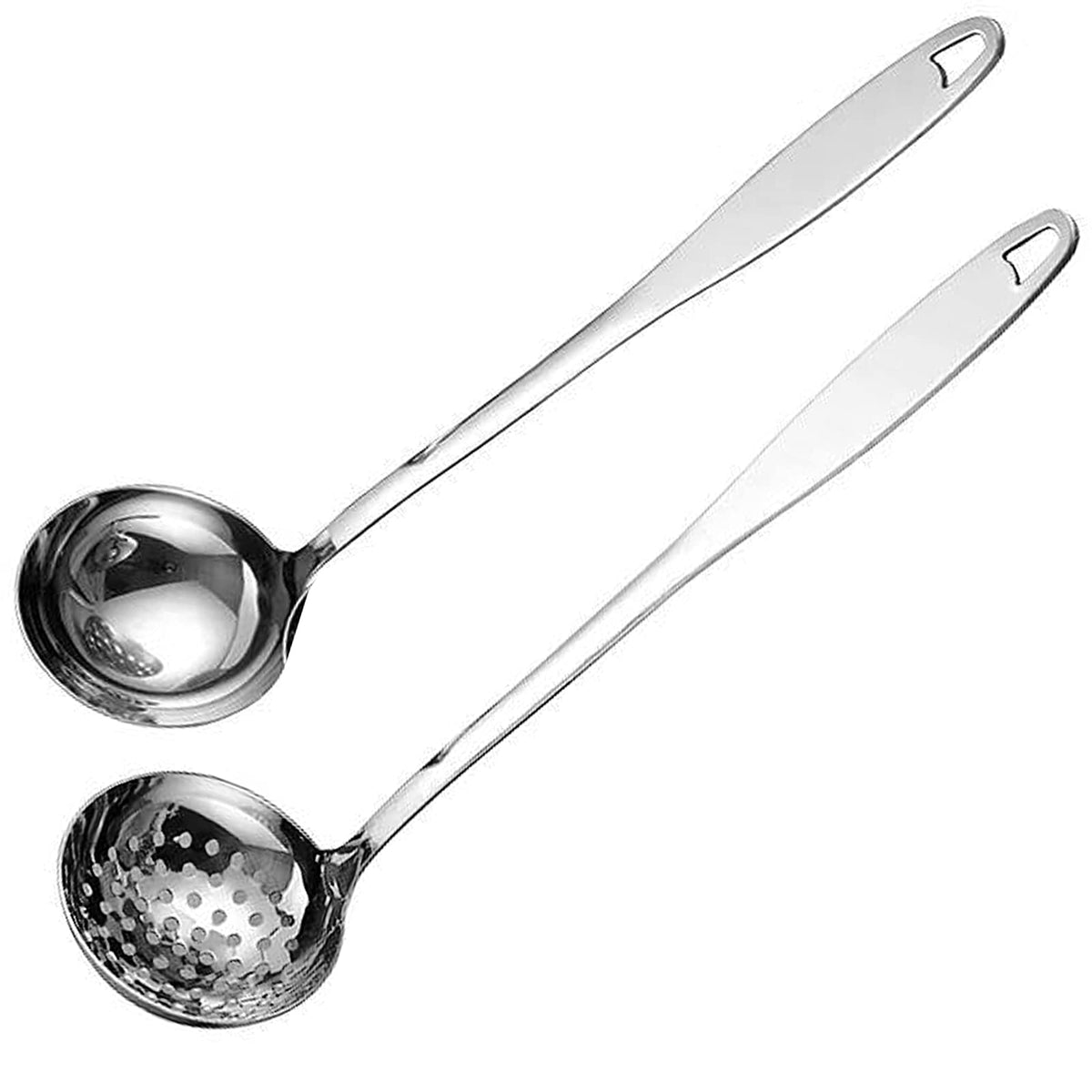 Soup Serving Ladle Big Soup Spoon Stainless Steel Heavy Duty Soup Ladle Colander With Attractive Mirror Finish, Perfect For Hotp