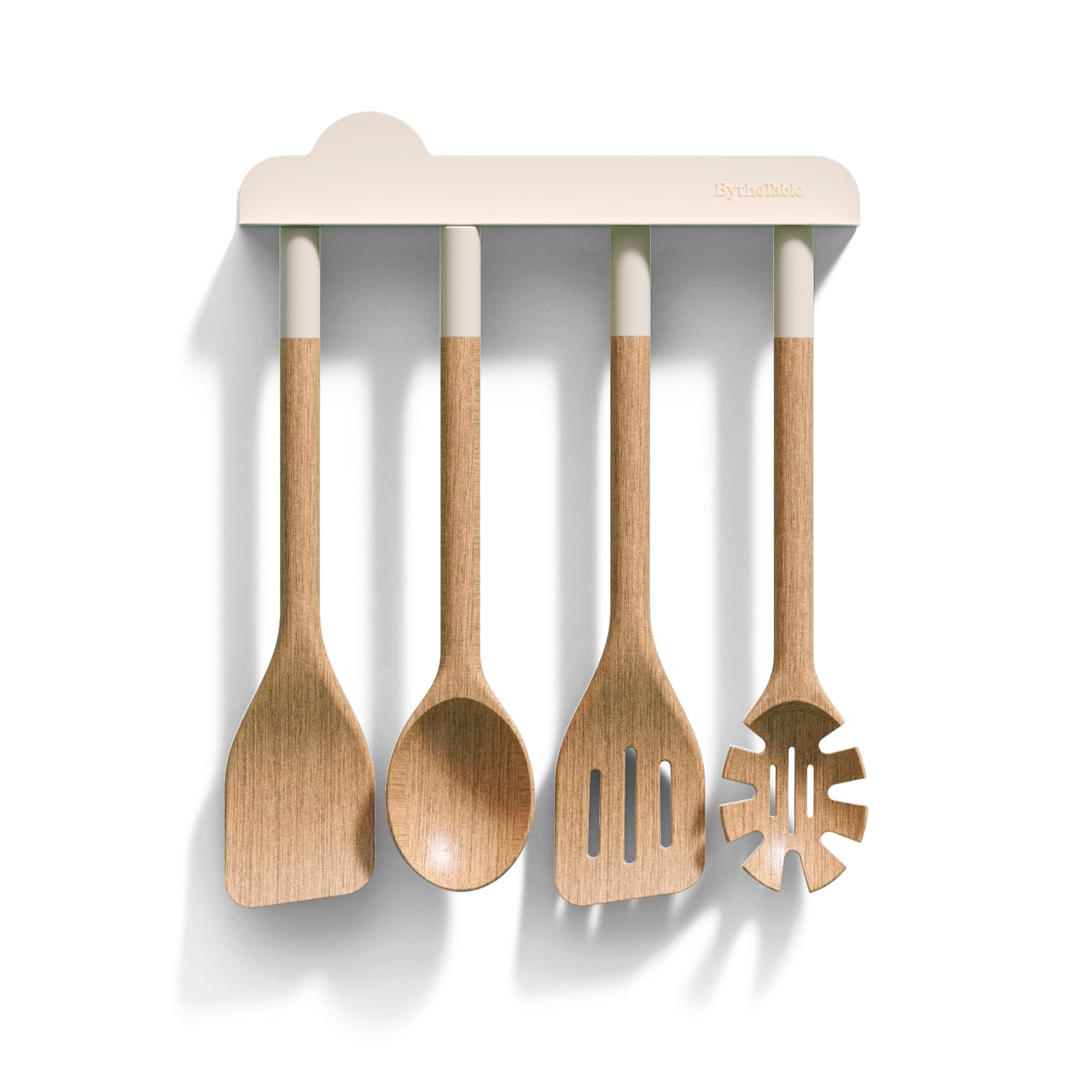 Magnetic Wooden Spatula for Cooking  4Piece Wood Spatula Set with No Paint & No Toxins  Wooden Cooking Utensil Sets with Dish