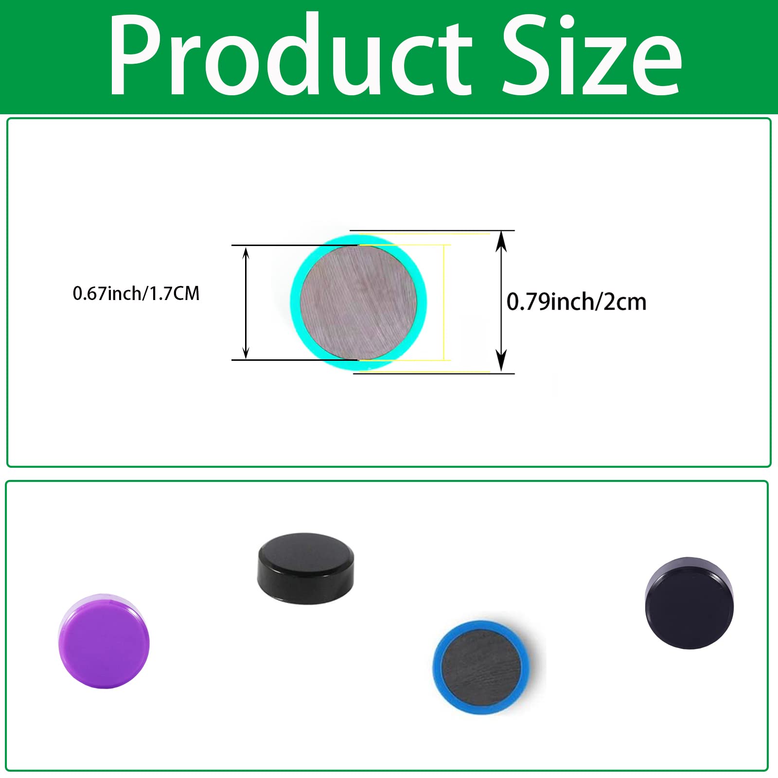 PYJLBX Fridge Magnet  80 Pack 10 Colors Refrigerator Magnets Colorful Locker Magnets Round Cute Magnets Fridge Small Strong Magnets for Whiteboard  Fridge  Map  Kitchen  Office  Classroom (Assorted)