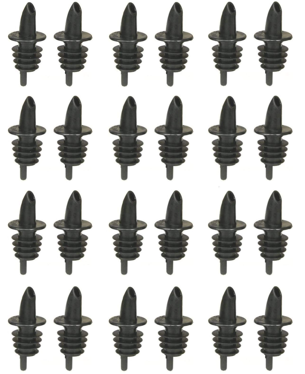 Tablecraft H35Bk Free Flow Pourers, Black, 24-Pack