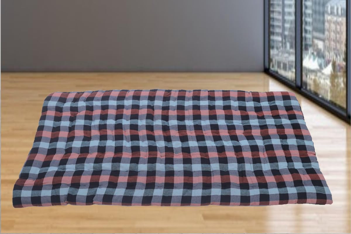 Homychair 2 inch Qulit Multicolor Gadda Cotton Mattress 6x3