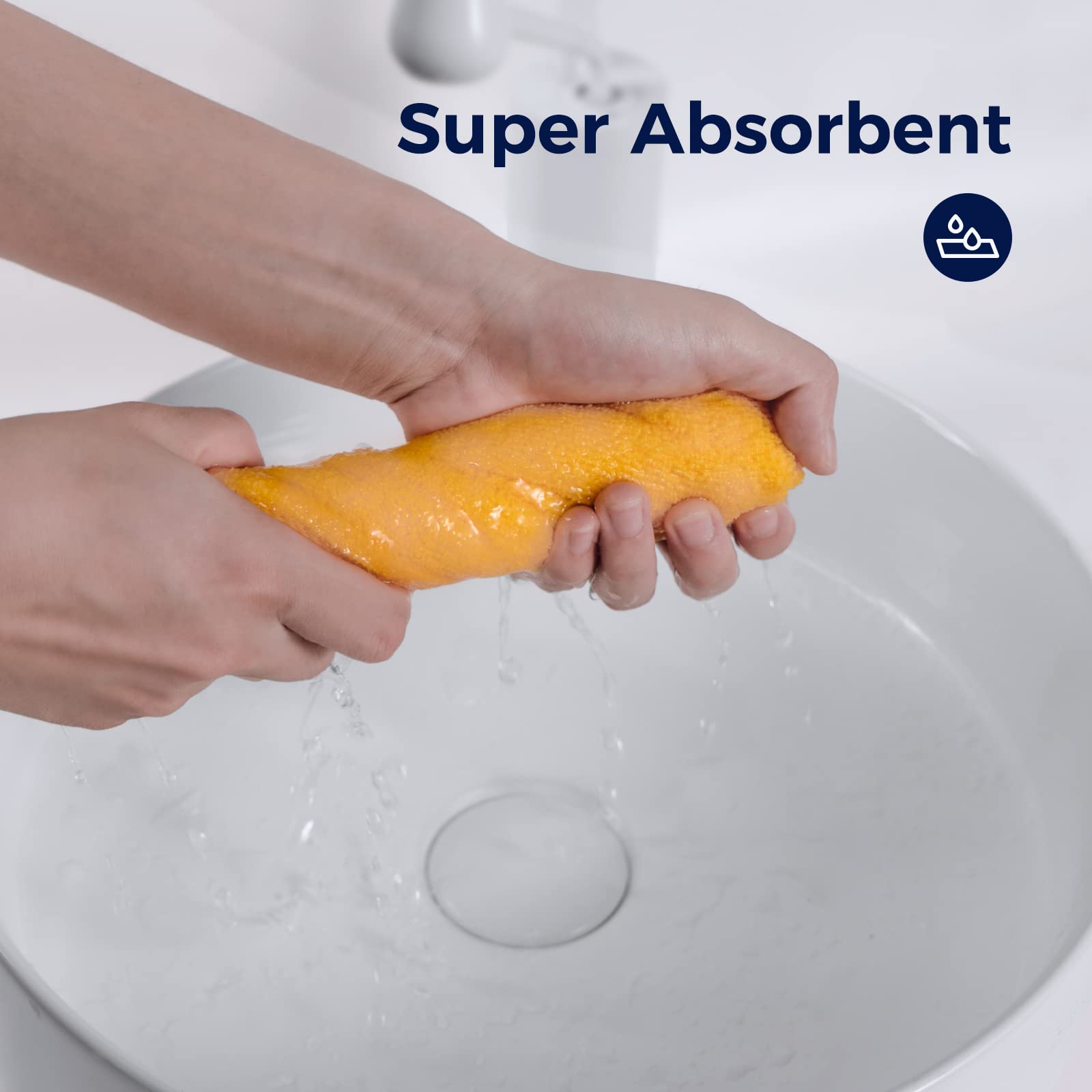 Click Clean Microfiber Cleaning Cloths, 24-Pack, Size 12'' X 16'', Lint-Free, Streak-Free, Reusable Cleaning Towels For Cleaning