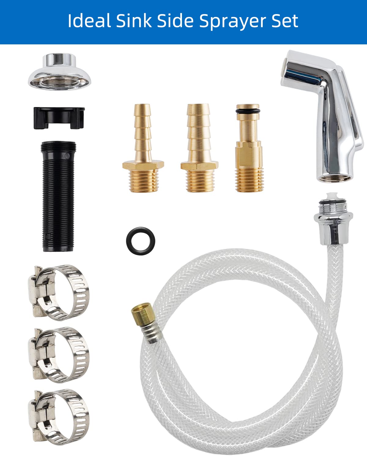 Kitchen Sink Side Sprayer With Quick Side Connector Compatible With Moen Faucet Sprayer Replacement, Kitchen Sink Faucet Sprayer