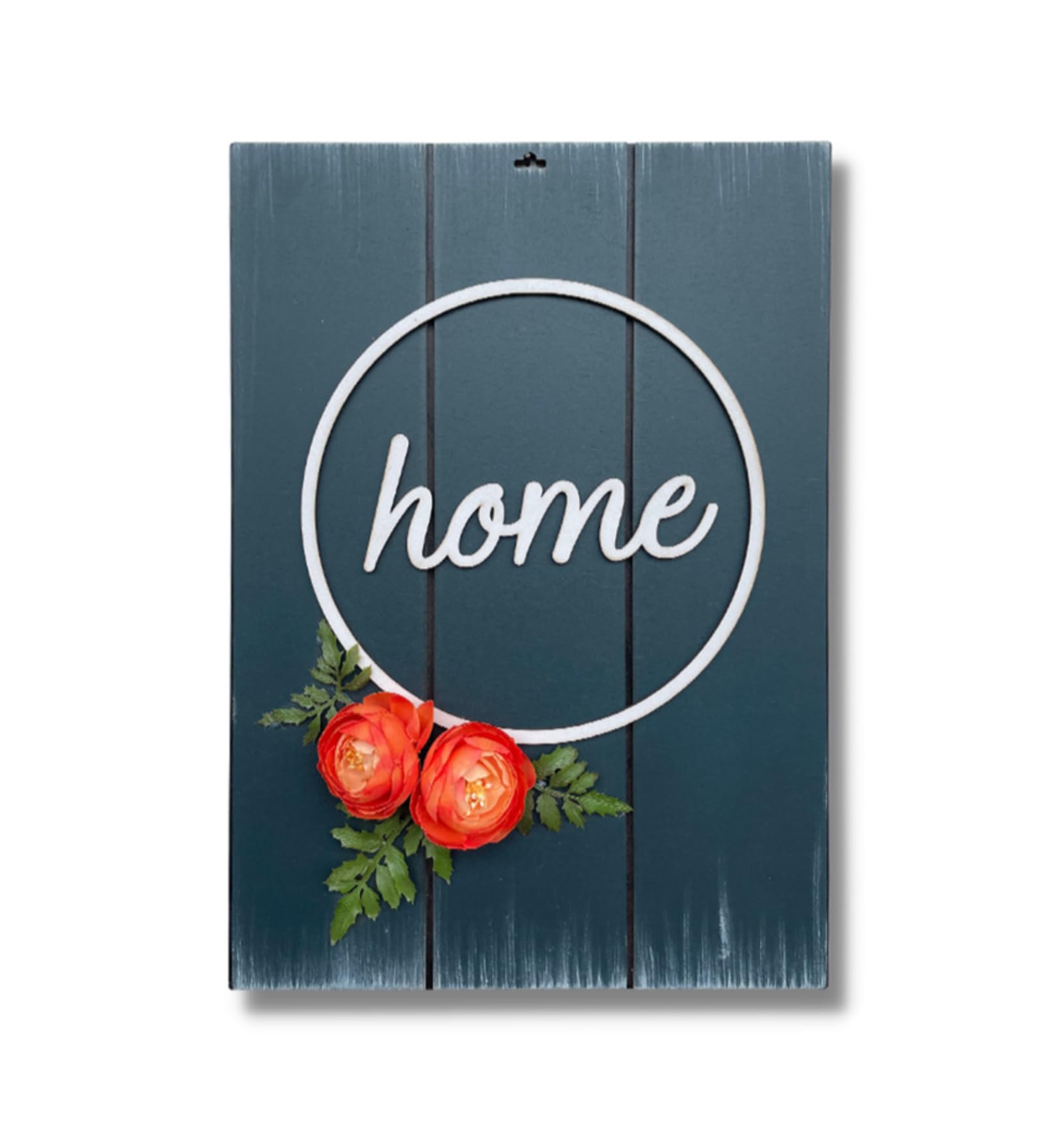 Chalk My Theme Home Rectangular Rustic Blue Wall Art