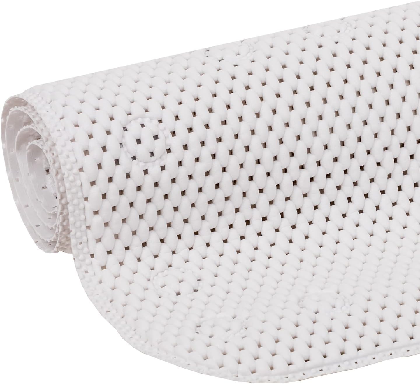 Clorox By Duck Brand Cushioned Foam Bathtub Mat, Non Slip Bath Mat With Suction For Comfort And Safety, 17'' X 36'', White