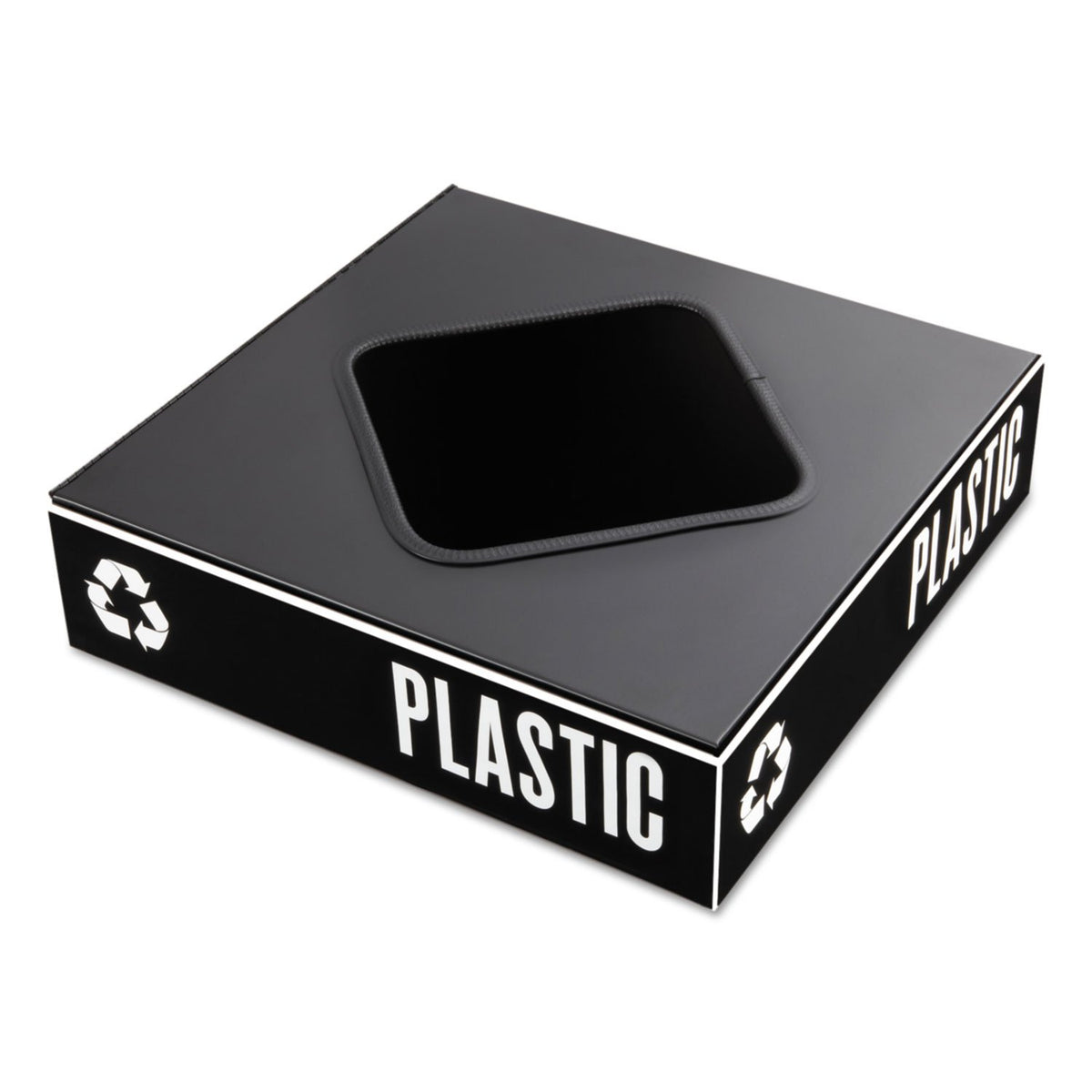 Safco - Public Square Recycling Containers Lids 15 1/4 X 15 1/4 X 2 Black ''Product Category: Breakroom And Janitorial/Recycling