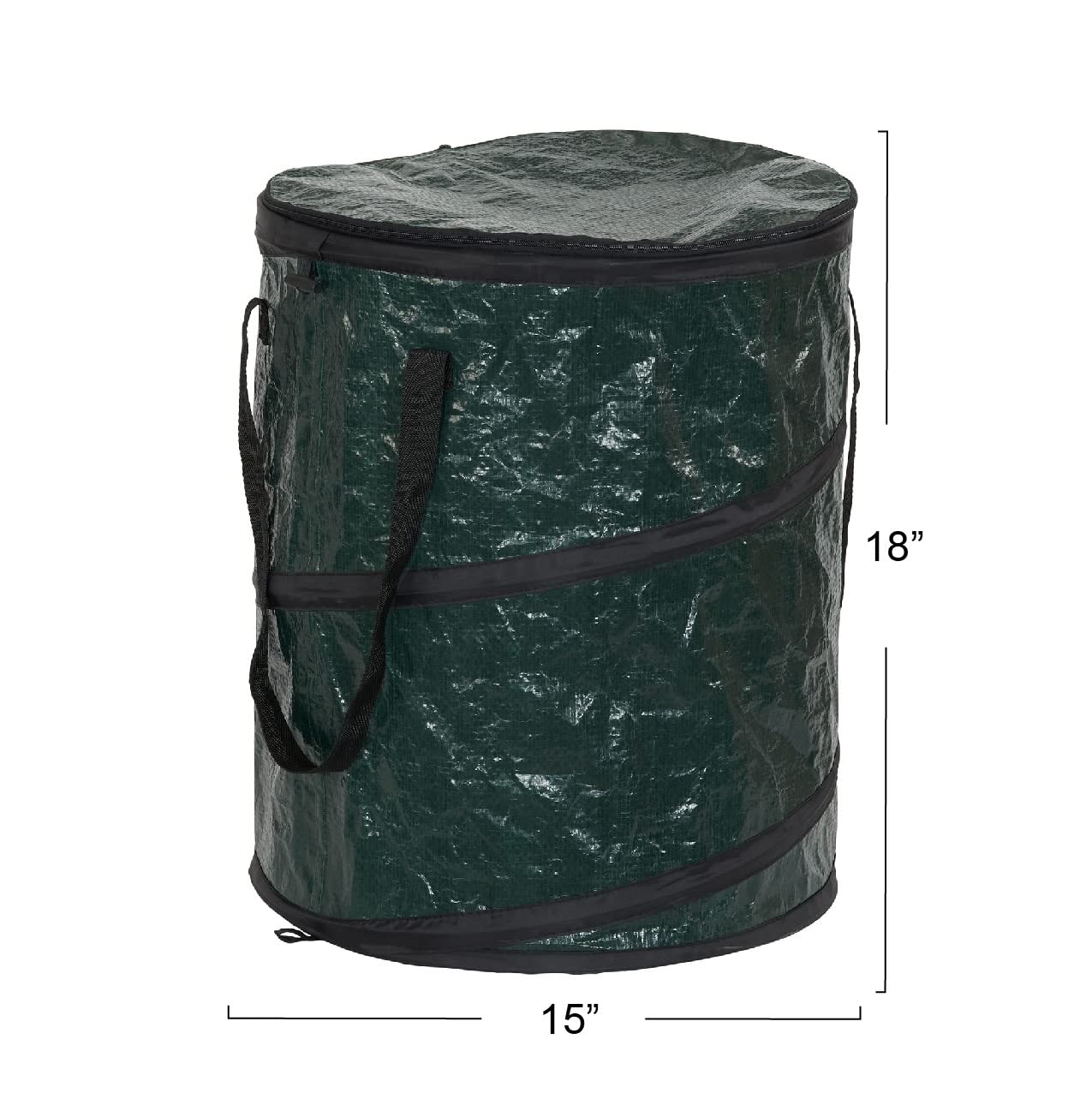Household Essentials Pop Up Hamper, Pop Up Camping Trash Can, Great For Outdoor Or Indoor Use, Portable And Collapsible With Zip