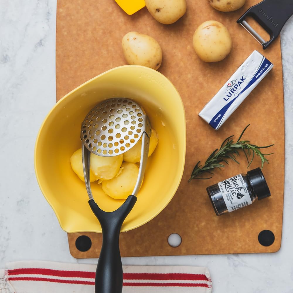 Prepara Stainless Steel Potato Masher - ,Black