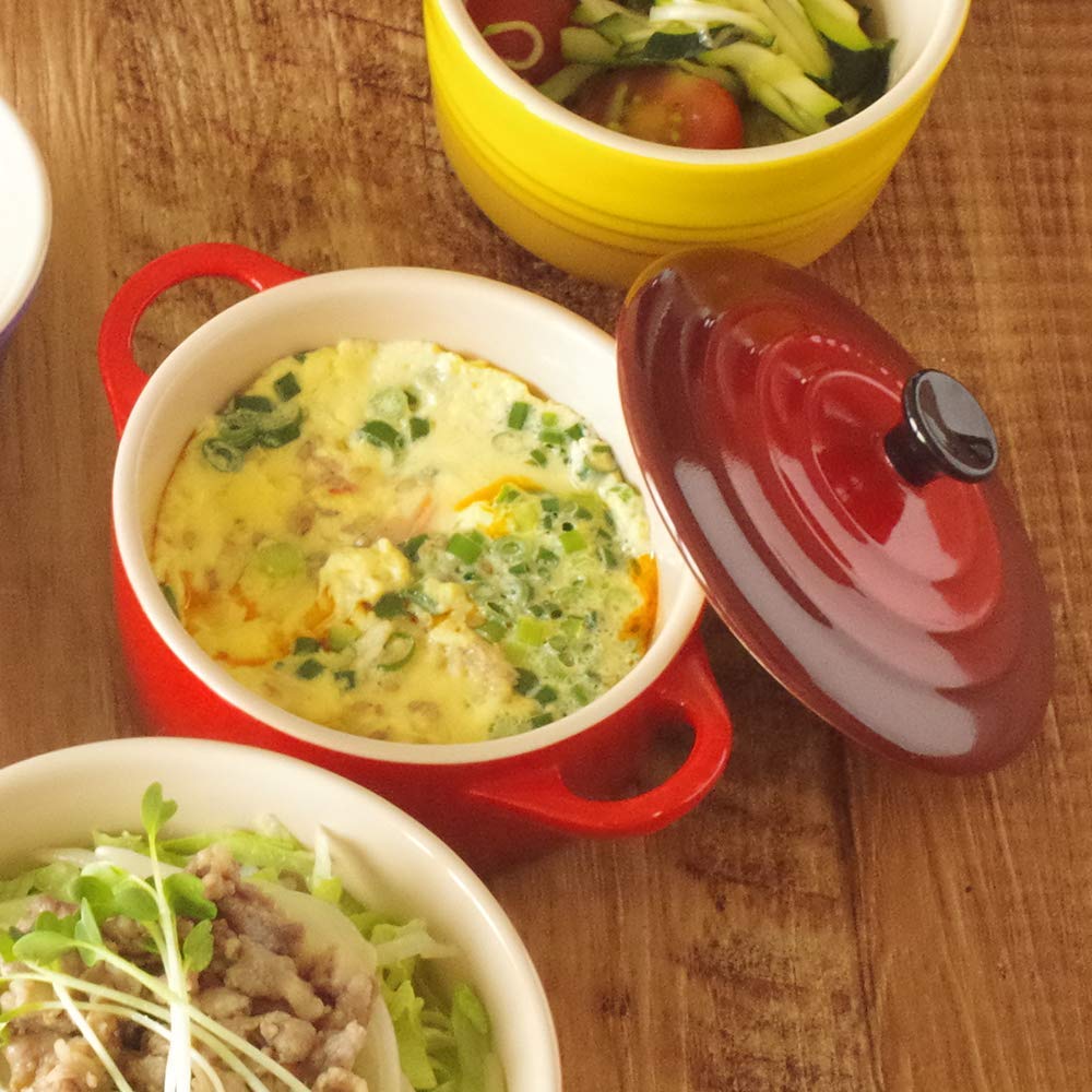 Le Creuset Stoneware Mini Round Cocotte  8 oz.  Cerise