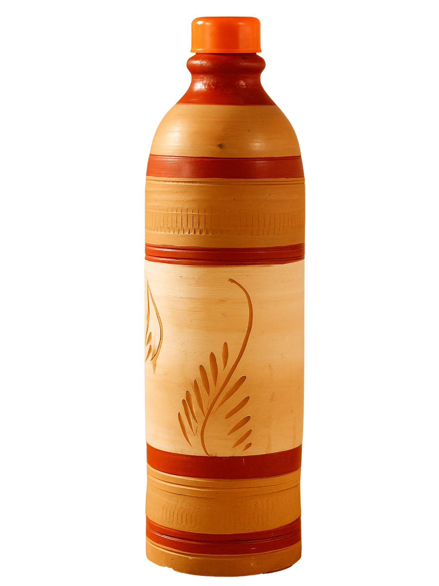 PrakRtyA: Clay Water Bottle for Drinking  Handmade Terracotta Earthen Bottle | Natural Mitti Water Bottle | EcoFriendly, BPAF