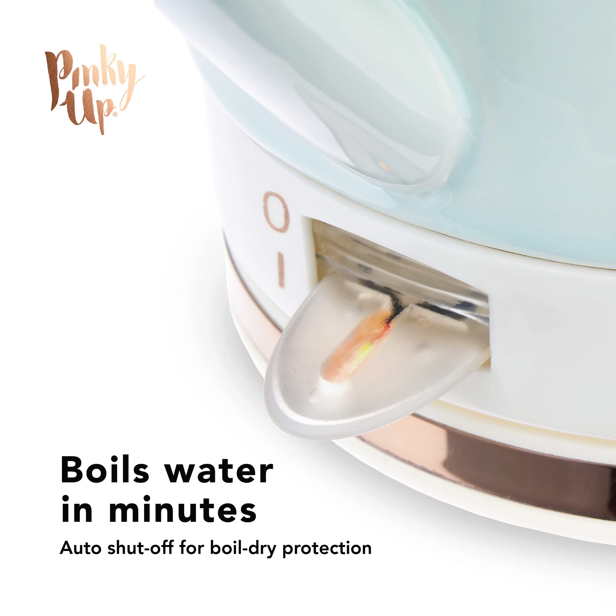 Pinky Up Noelle 1.5 L Ceramic Gooseneck Spout Electric Tea Kettle With Temperature Control - Cordless Design For Boiling Water P