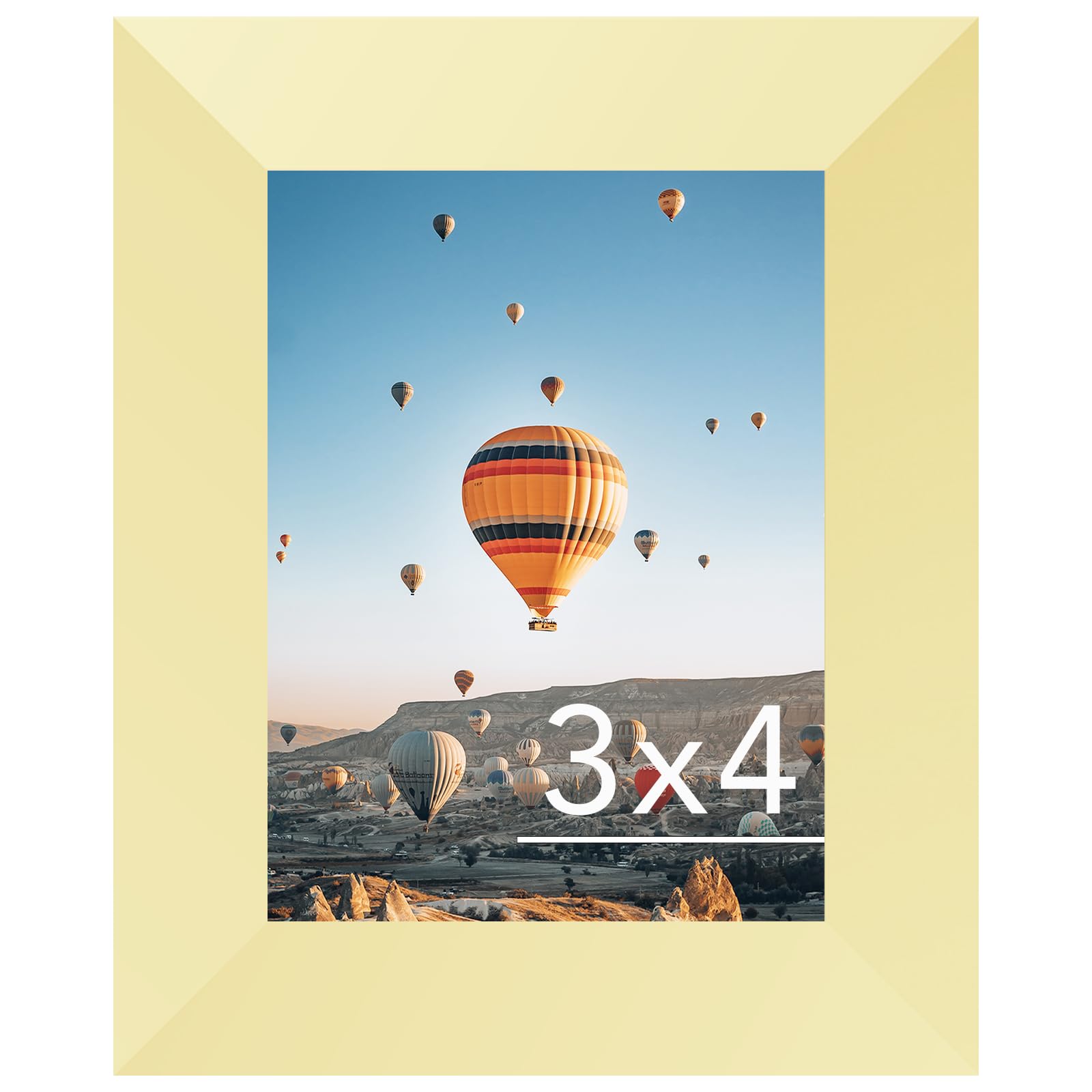 JCJMY 3x4 Picture Frame Gold for Wall Hanging or Tabletop, Wall Mounting Horizontally or Vertically, 3 x 4 Wall Gallery Poster P