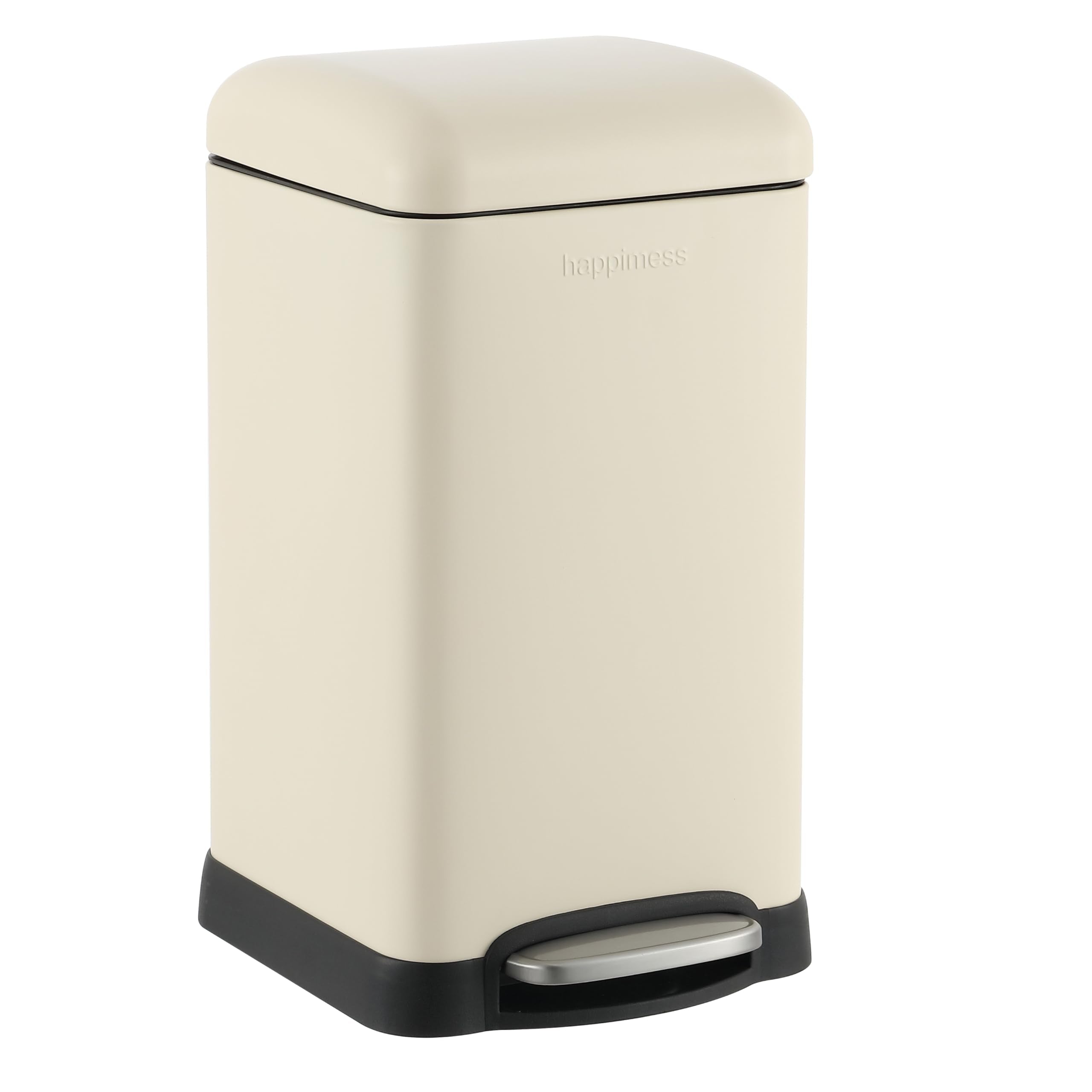 happimess HPM1012J Betty Retro Mini 3.2-Gallon Step-Open Trash Can, Fingerprint Resistant, Modern, Minimalistic for Home, Kitche