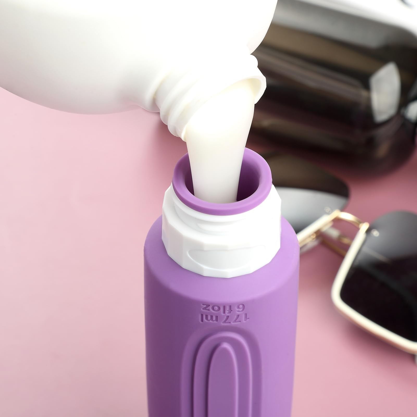 Mrsdry Travel Bottles For Toiletries, Large 6Oz Oversize Containers, Bpa Free Leak Proof Tubs Refillable Liquid Travel Accessori