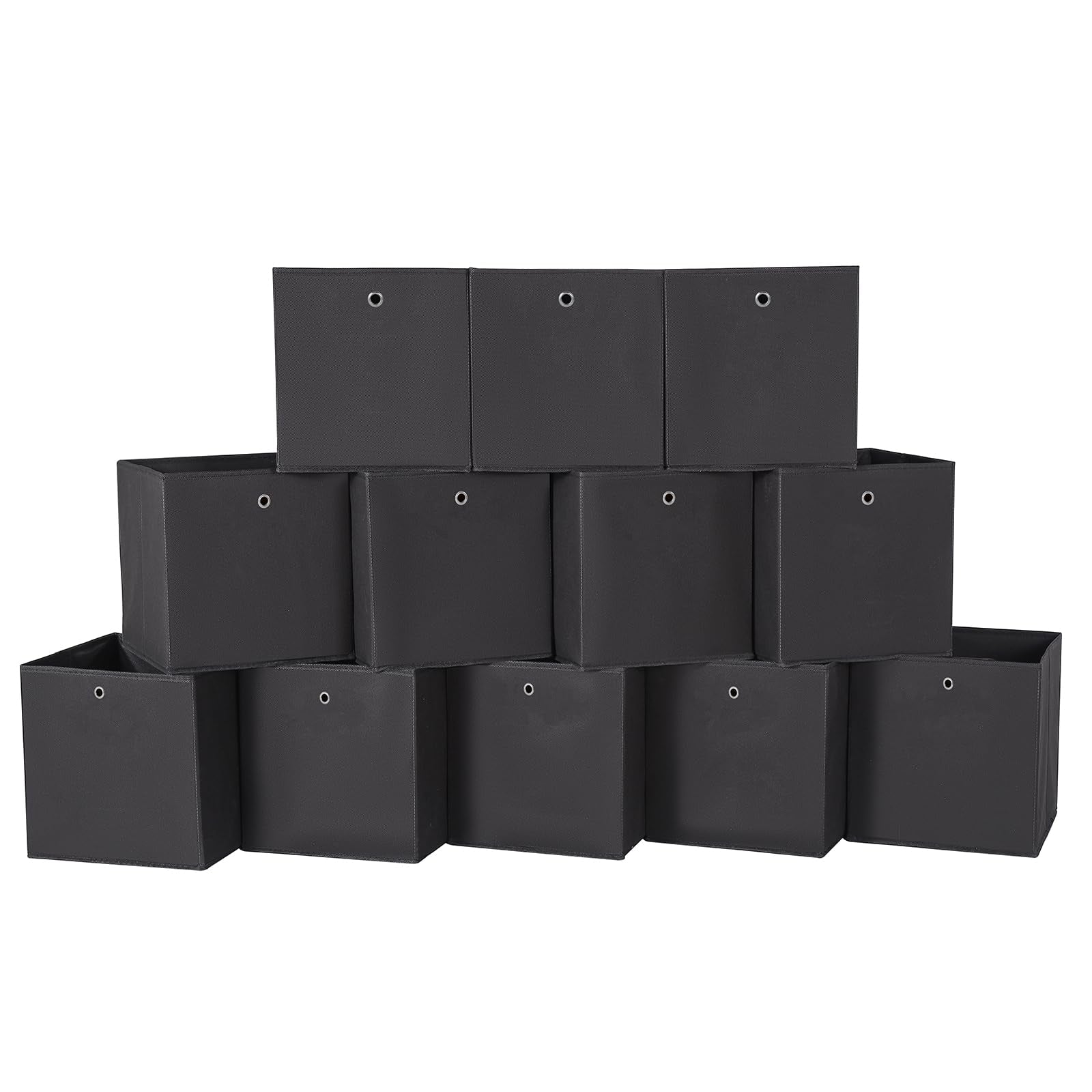NieEnjoy Foldable Storage Cubes Bins ,11 Inch Cloth Storage Cube Fabric Storage Box Cubes Organizer Baskets with Handles for Hom