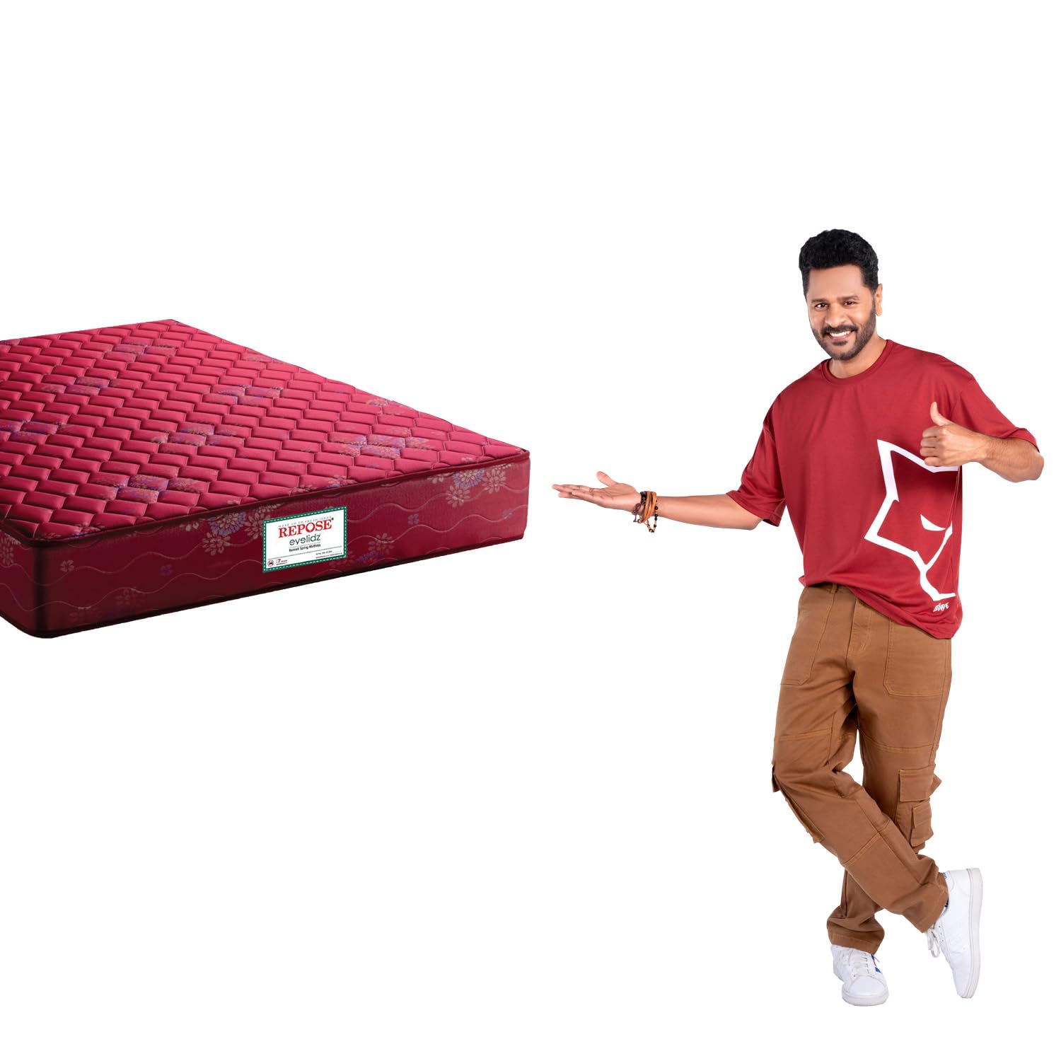 Repose Eyelidz 7 Inch Queen Size Bonnell Spring Mattress(75x60x7)