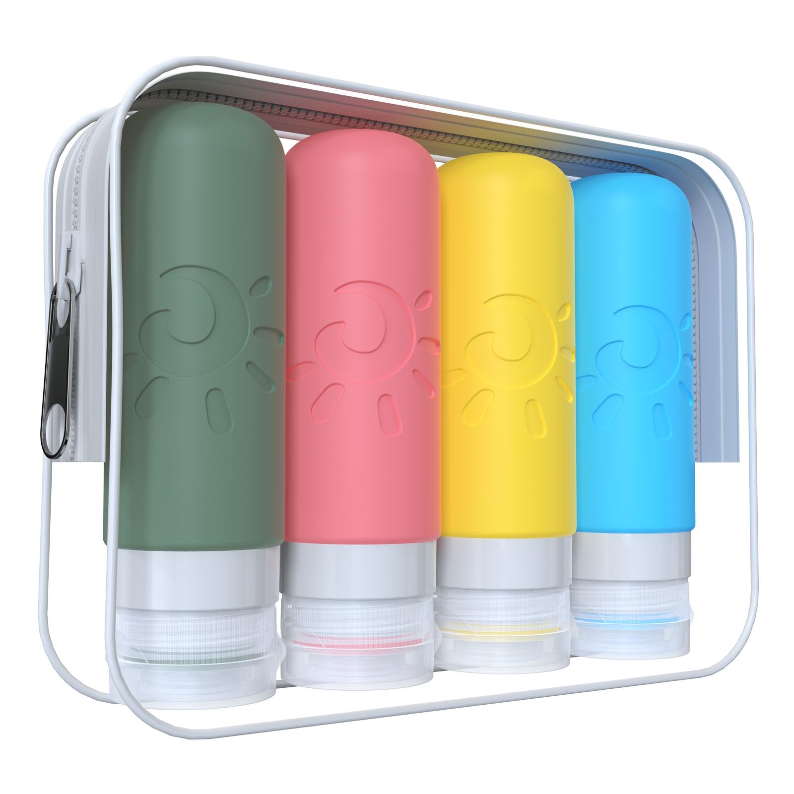 Zafit Travel Bottles For Toiletries, Tsa Approved Travel Containers 3Oz Leak Proof Travel Tubs Refillable Liquid Travel Accessor