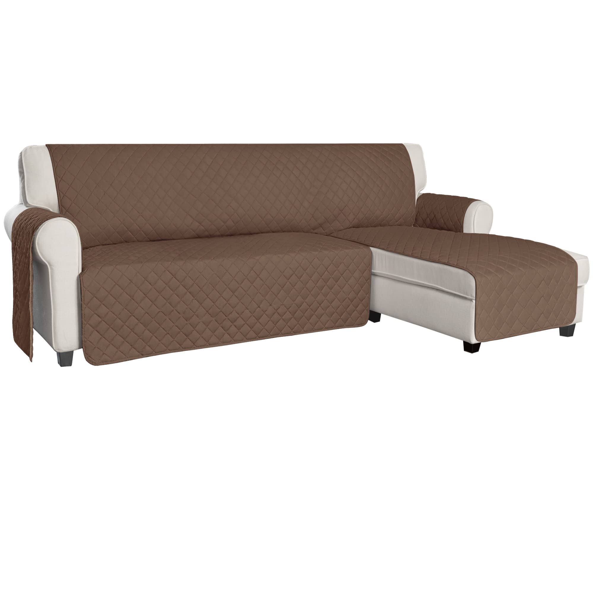 Issuntex Sectional Couch Covers For Dogs, Reversible L Shaped Sofa Cover, Water Resistant Chaise Lounge Cover Furinture Protecto