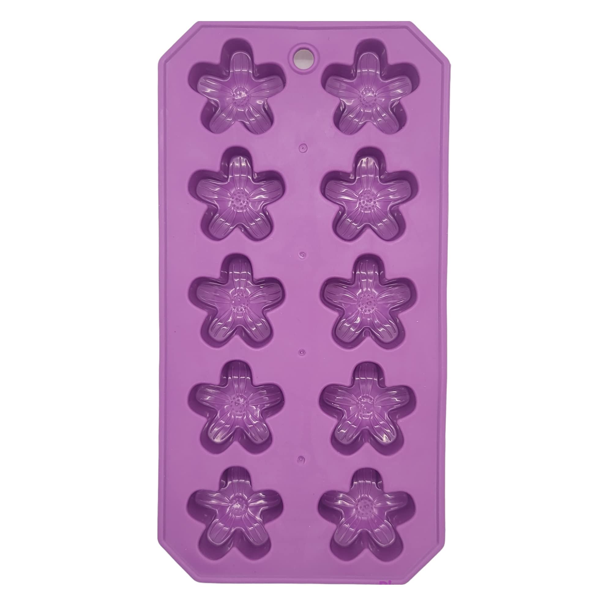 Handy Housewares Flexible Thermoplastic 10-Cube Ice Cube Tray - Fun Flower Shapes (1 Pack)
