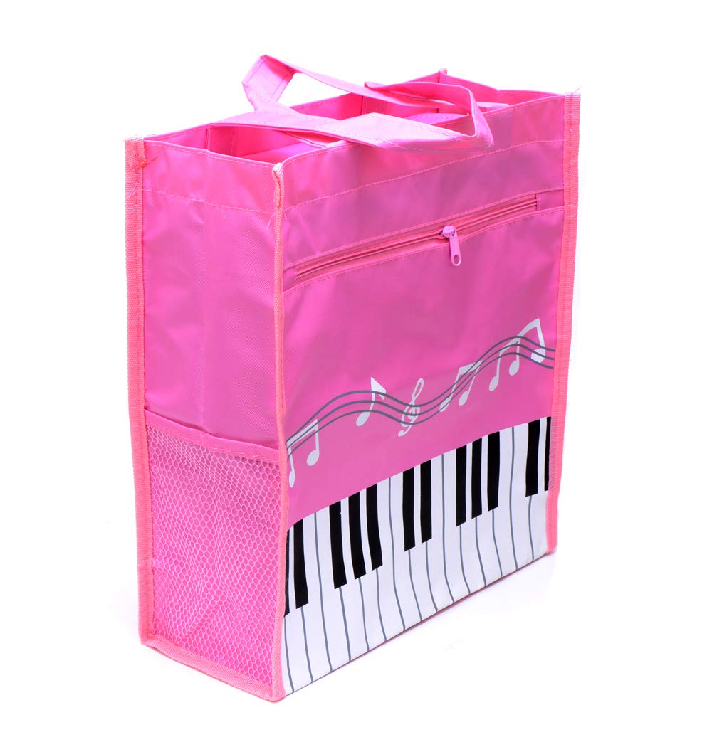 Cocomk Piano Keys Handbag Reusable Grocery Bag Shoulder Shopping Bag Tote Bag For Music Teacher Gift Bag Medium