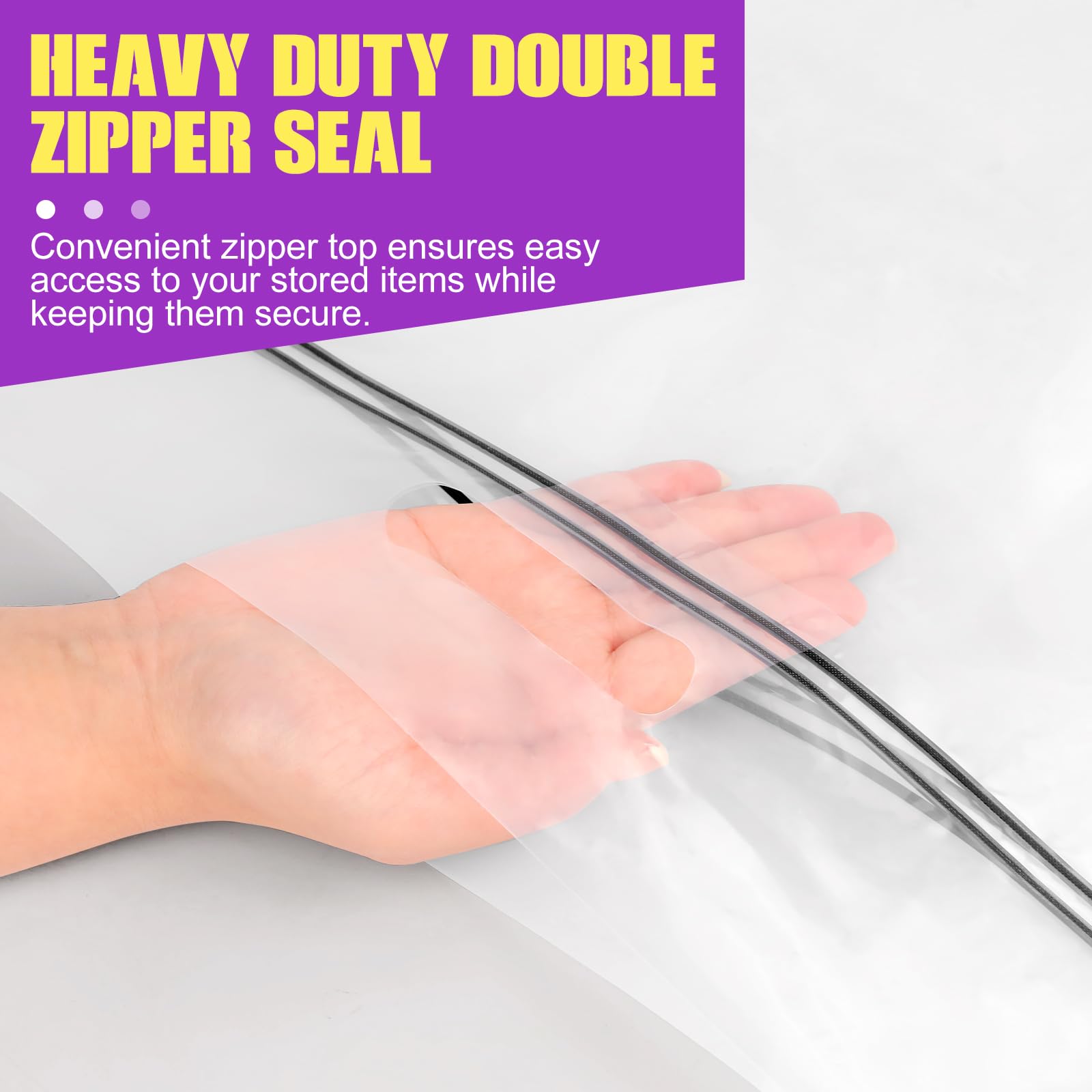 FURWEY 25 Gallon Extra Large Storage Bags 35   x 24   Resealable Clear Bags with Handle 4 Mil Thick Heavy Duty Big Bag for Cloth