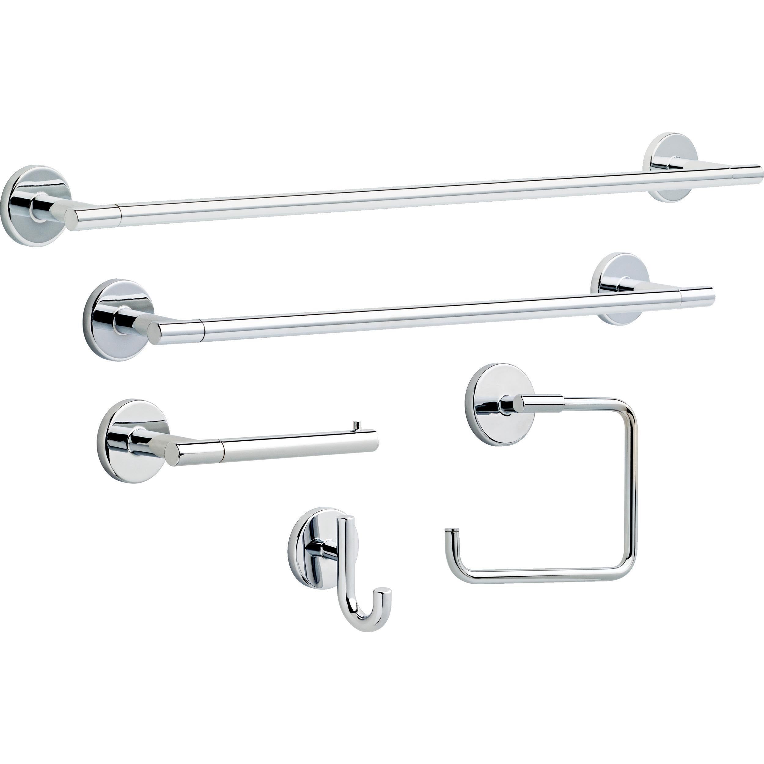 Delta Trinsic (1-Pack) 30'' Towel Rack For Bathroom Polished Chrome Towel Bar For Bathroom Wall Towel Holder For Large Towels, M