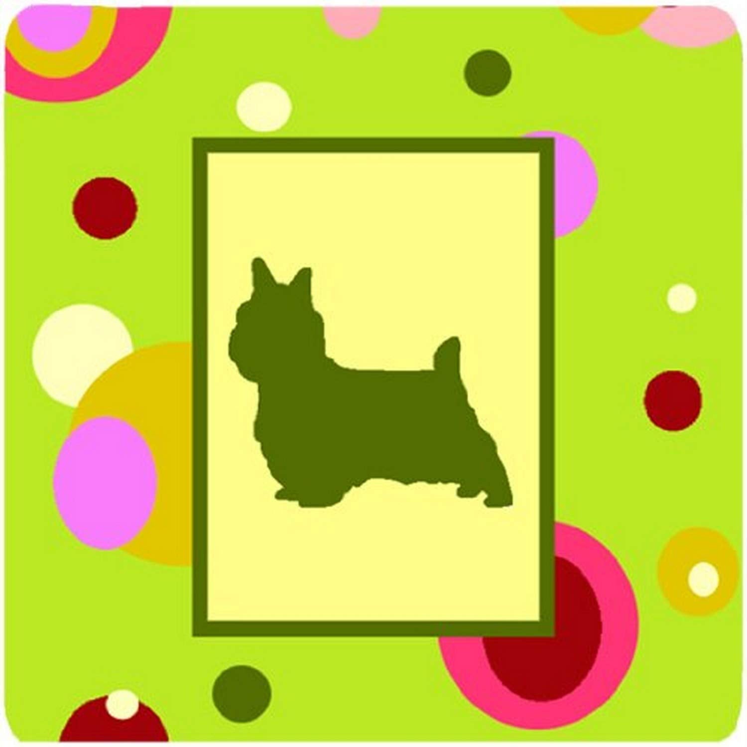 Carolines Treasures Silky Terrier Foam Coasters (Set of 4), 3.5 H x 3.5 W, Multicolor