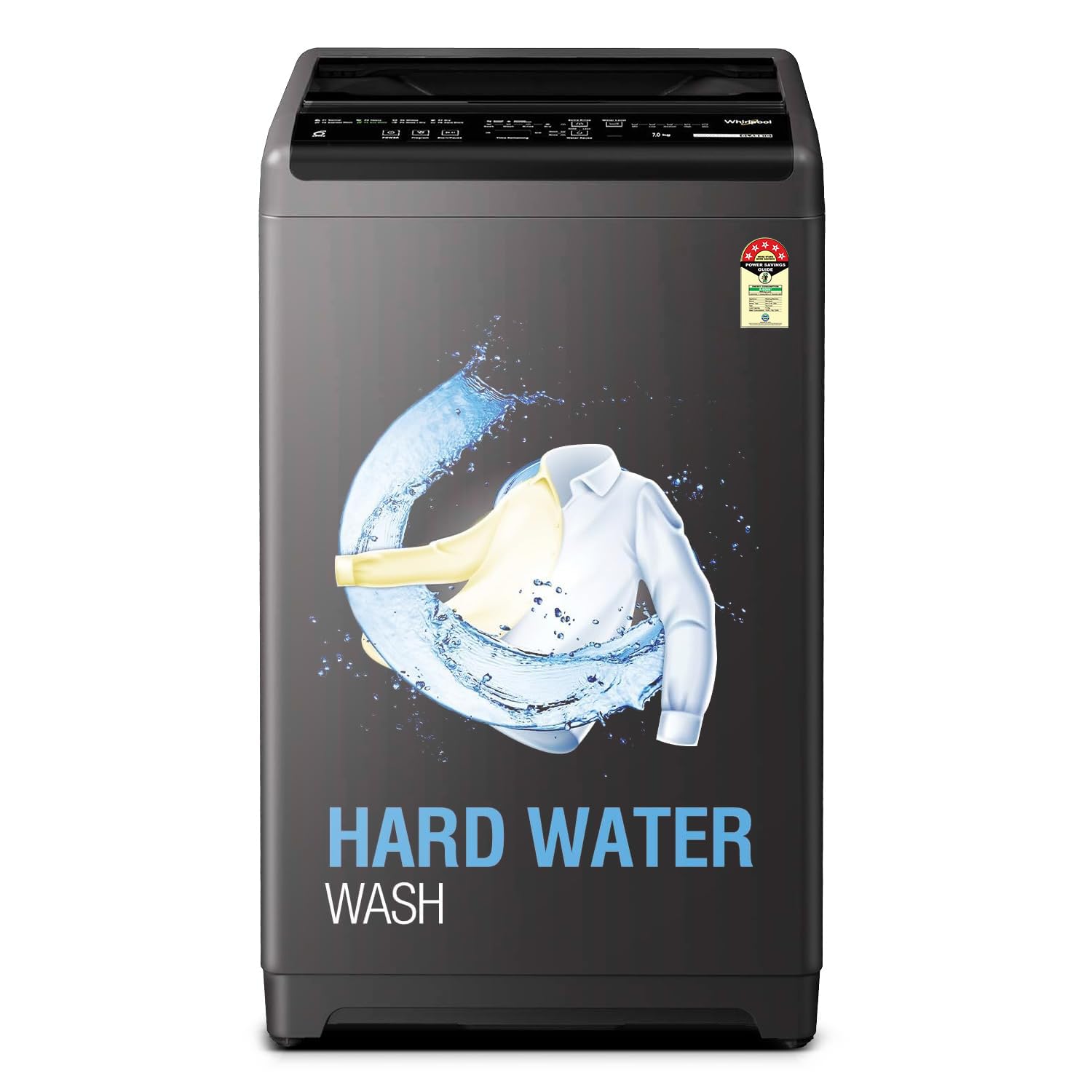 Whirlpool 7.5 Kg Magic Clean 5 Star Fully Automatic Top Load Washing Machine Grey (Magic Clean 7.5 Genx Grey 5Ymw)