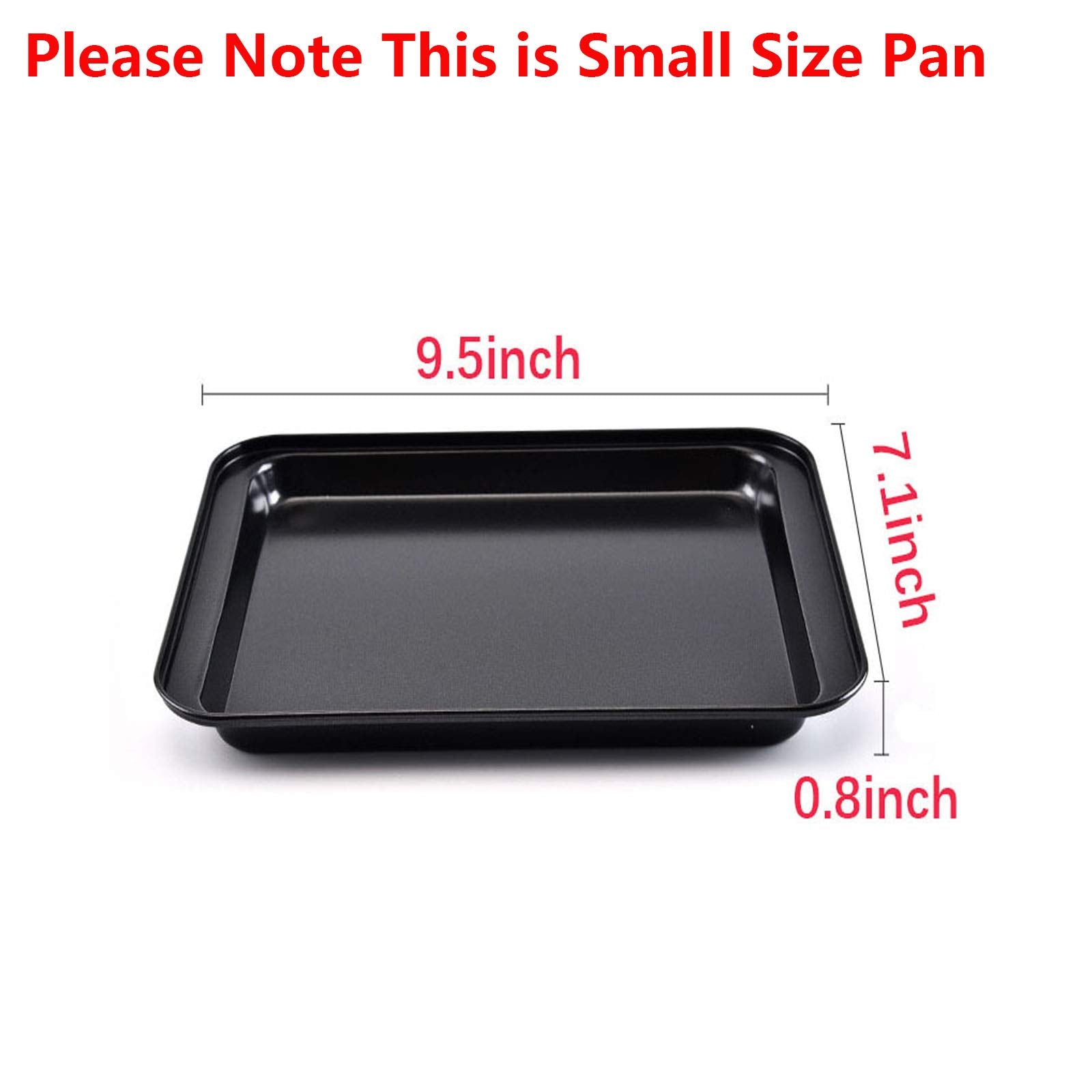 Small Baking Sheet 2 Pack, Shinsin 8 Inch Nonstick Baking Pans For Oven W/Rimmed Border, Professional Reusable Baking Trays For